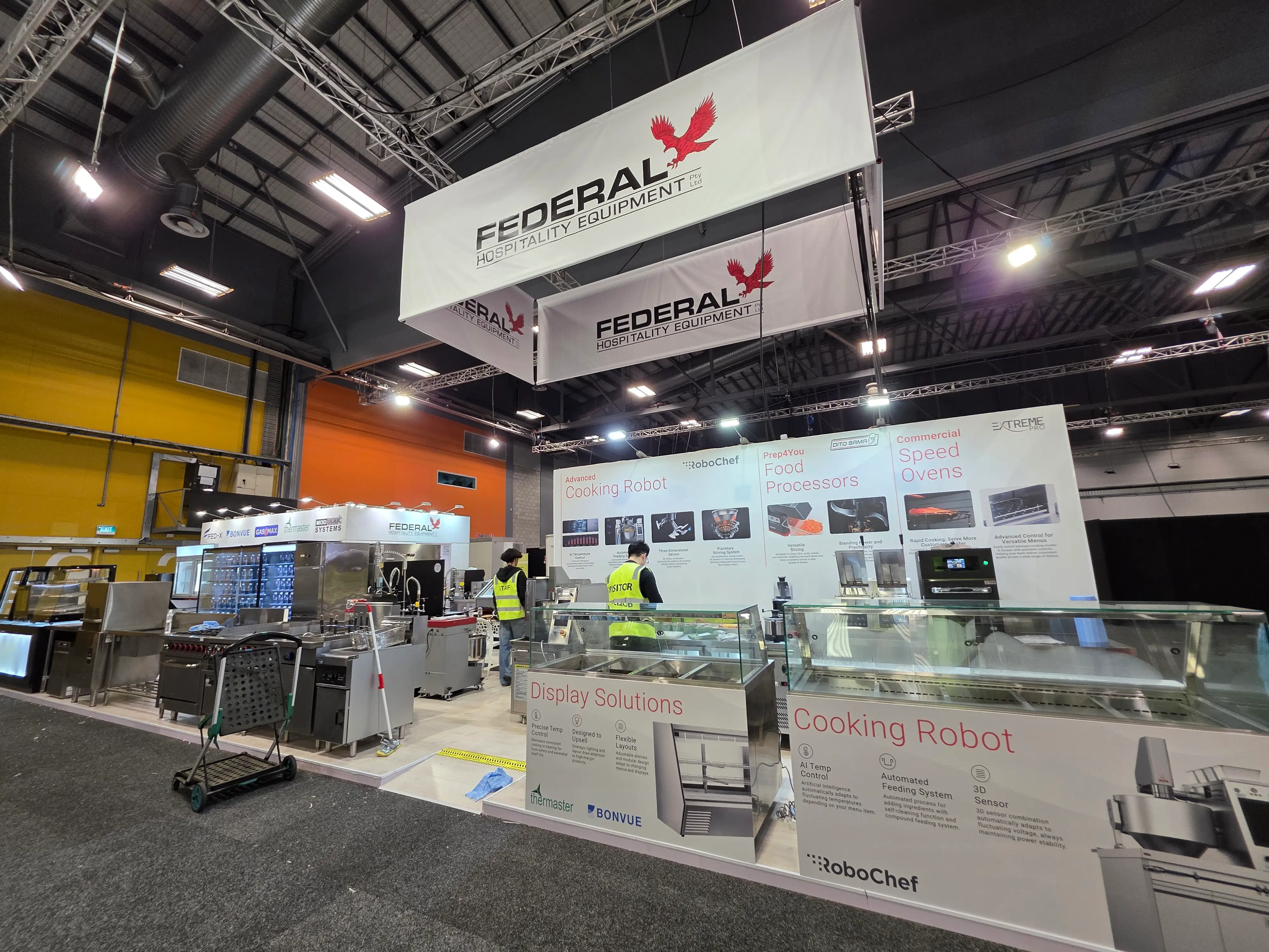 Branded exhibition environment at Fine Food Show 2025.